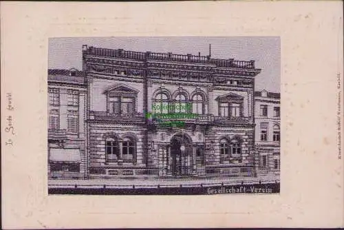 161210 AK Krefeld um 1900 In Seide gewebt Gesellschaft-Verein Kunst-Anstalt