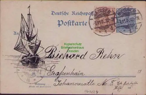 161224 AK Meissen 1900 Künstlerkarte handgezeichnet signiert Rehn auf amtlicher