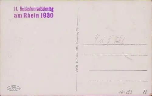 161299 AK Koblenz Ehrenbreitenstein 11. Reichsfrontsoldatentag am Rhein 1930