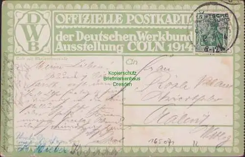 165071 AK Deutschen Werkbund Ausstellung Cöln 1914 Cafe mit Rheinpromenade