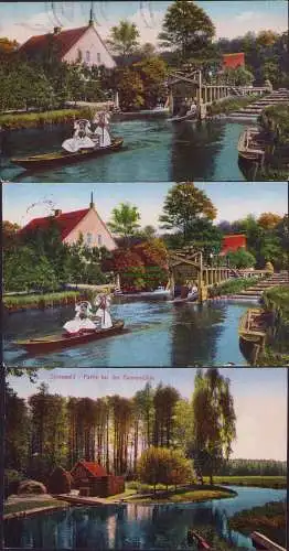 165041 3 AK Spreewald Partie bei der Kannomühle 1928 1962 Forsthaus