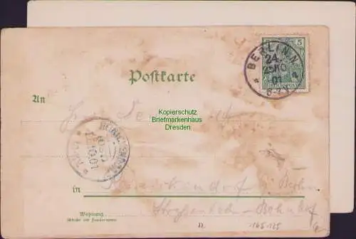 165125 AK Berlin 1901 Druck u. Verlag v. Bruno Bürger & Ottille, Anst. Leipzig