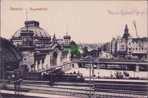 161192 AK Dresden Hauptbahnhof 1916 1366 a Kunstverlag Alfred Hartmann