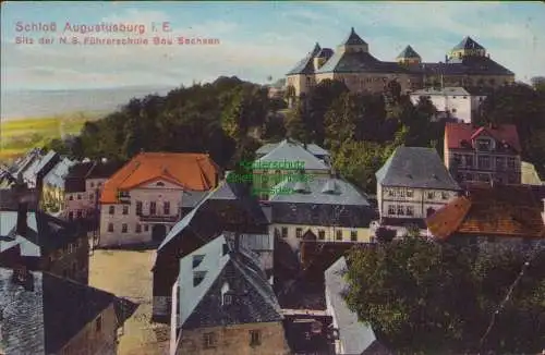 160995 AK Schloß Augustusburg i. E. 1935 Sitz der N. S. Führerschule Gau Sachsen