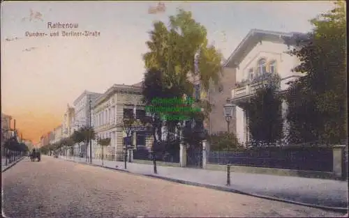 160931 AK Rathenow Duncker- und Berliner-Straße Feldpost 1917