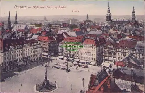 160983 AK Dresden Blick von der Kreuzkirche Altmarkt um 1910