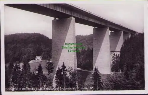 160880 AK Die größte Reichsautobahnbrücke bei Siebenlehn Nossen i. Sa. um 1935