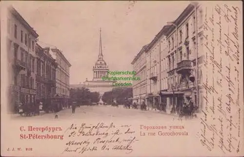 160940 AK Sankt Petersburg St. Pétersbourg 1902 La rue Gorochowaia