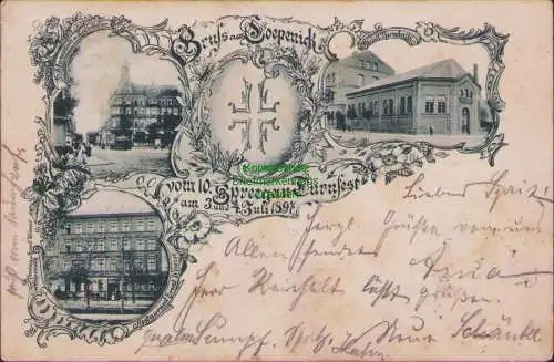 155717 AK Berlin Coepenick 1897 Turnhalle Schlossplatz Ratskeller Restaurant