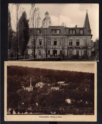 104166 2 Ansichtskarte Milbitz bei Gera 1927 Heilanstalten Kaimberg FDGB Diätsanatorium 196