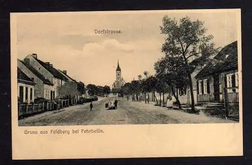 103072 Ansichtskarte Fehrbellin Dorfstrasse um 1910