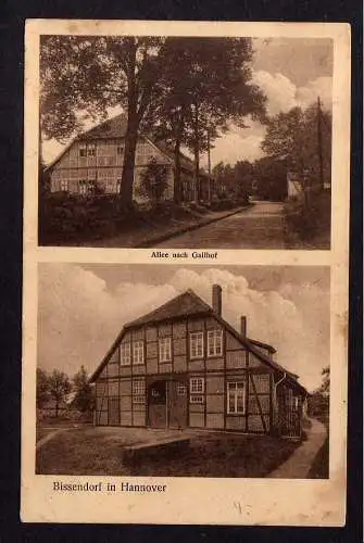 103152 Ansichtskarte Bissendorf in Hannover Allee nach Gailhof 1926