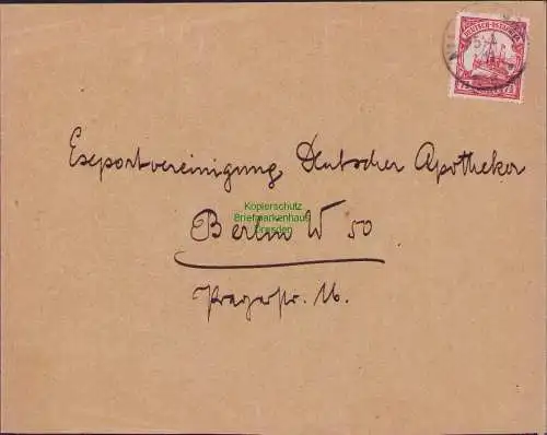 B-16534 Deutsch Ostafrika DOA Brief Kilimatinde 1911 nach Berlin