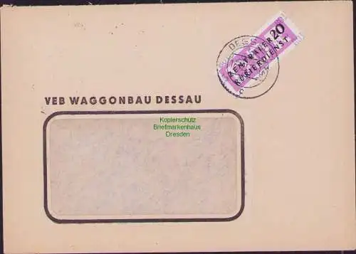 B-16533 Brief DDR ZKD 1957 VEB Waggonbau Dessau