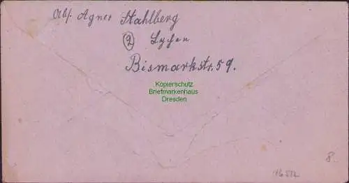 B-16512 SBZ Gebühr bezahlt Brief Lychen 1945 17.12.45 nach Osnabrück