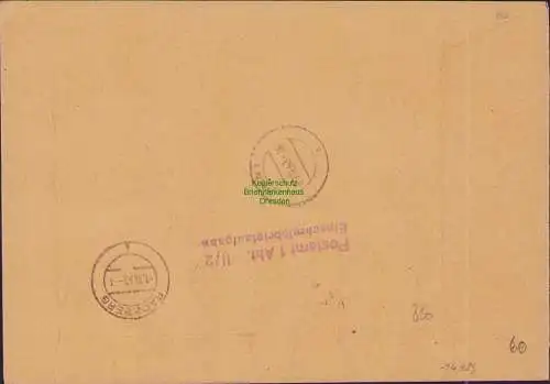 B-16489 Brief DR 14x 830 MeF Mehrfachfrankatur Wien Radeberg Fernmeldedienst