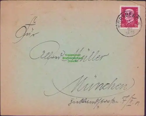 B-16461 Brief DR Deusches Reich 1928 Das Dürerjahr Nürnberg Briefverschlussmarke