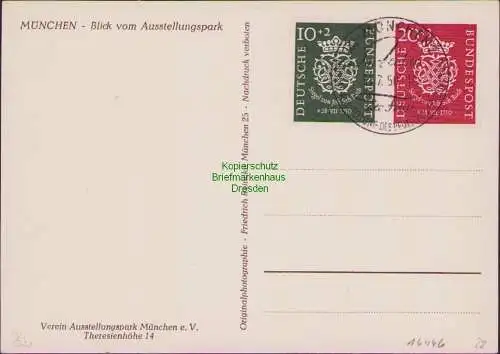 B-16446 Postkarte BRD Deutschland 121 122 Johann Sebastian Bach SST München 1950