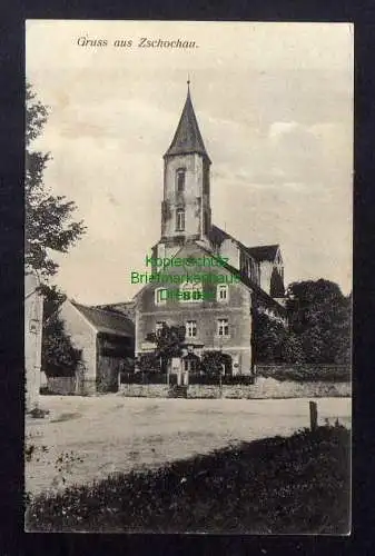 131894 AK Zschochau Kirche Vollbild Ostrau 1920