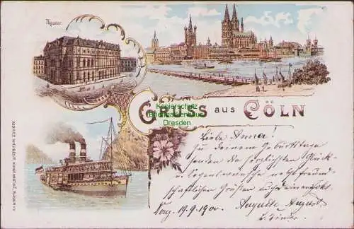 171965 AK CÖLN Köln Litho 1900 Theater