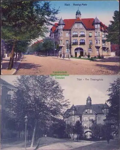 171939 2 AK Tilsit Ostpreußen Thesing-Platz um 1920 Am Thesingplatz 1941