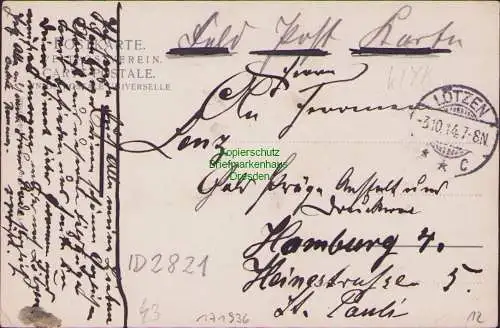 171936 AK Tilsit Ostpreußen Deutsche Straße 1904 verwendet Feldpost 1914