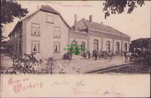 171928 AK Warberg 1899 Gasthof C. Prüsse