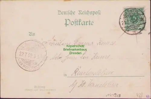 171928 AK Warberg 1899 Gasthof C. Prüsse