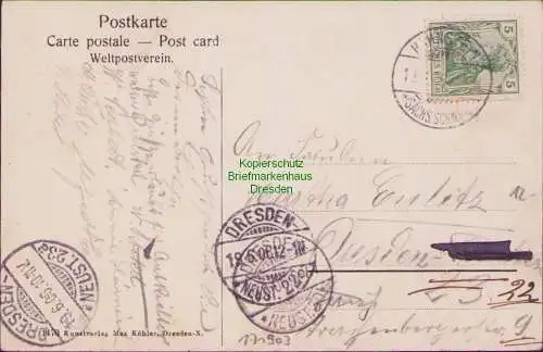 171903 AK Sächs. Schweiz Die Waltersdorfer Mühle 1906