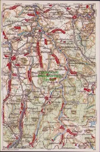 171892 Wona Landkarten AK 928 Annaberg Buchholz Mildenau Weipert Wolkenstein