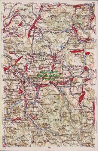 171891 Wona Landkarten AK 927  Zwönitz Grünhain Scheibenberg  Schwarzenberg