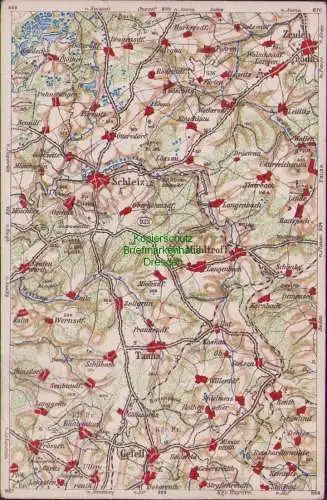 171887 Wona Landkarten AK 923 Zeitz Mühltroff Zeulenroda Gefell Tanna