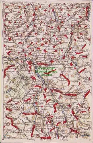 171863 Wona Landkarten AK 822 Nossen Siebenlehn Großschirma Burkhardswalde