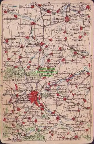 171854 Wona Landkarten AK 46-41 814 Berka Magdala Weimar Buttelstedt Buttstedt