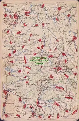 171851 Wona Landkarten AK 773 Ortrand Königsbrück Radeburg Schweppnitz Wachau