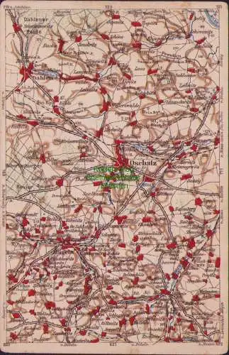 171850 Wona Landkarten AK 770 Dahlen Oschatz Mügeln