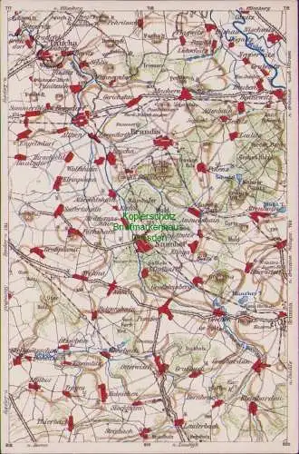 171848 Wona Landkarten AK 768 Taucha Borsdorf Bennewitz