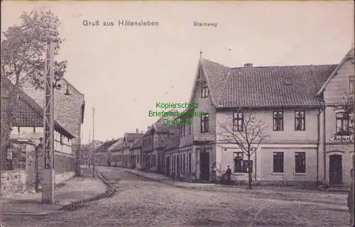 171809 AK Gruß aus Hötensleben Steinweg 1912