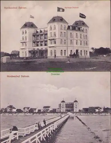 171690 2 AK Nordseebad Duhnen Cuxhaven 1924 1910 Kurhaus