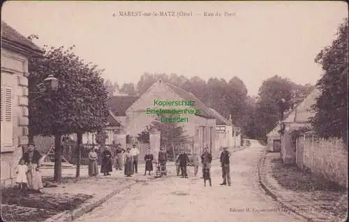 171673 AK MAREST-sur-le-MATZ (Oise) - Rue du Pont um 1915 Editeur H. Capanmont