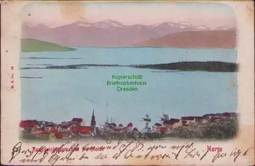 171670 AK Molde Norge 1906 Panorama Norwegen