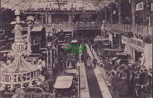 171664 AK Berlin Automobil Ausstellung 1905 !!! Reklame Fulda Reifen Ernst Jul.