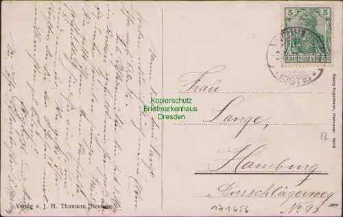 171656 AK Neuhaus-Oste Poststrasse ERNST MEYER 1911 1908