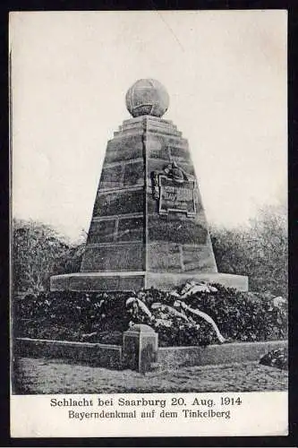 61214 Schlacht bei Saarburg Bayerndenkmal Tinkelberg 1915