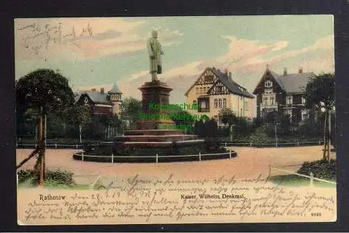 129298 AK Rathenow kaiser Wilhelm Denkmal 1907 Platz