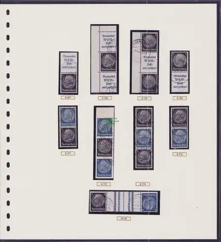 B-50015 DR Deutsches Reich 1 Pfennig Hindenburg ZD aus MHB S 167 - S 174 + KZ 30