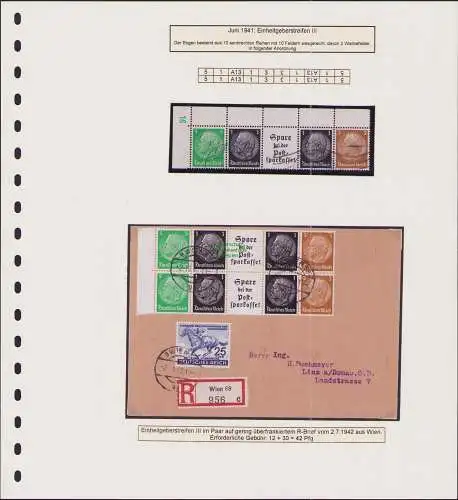 B-50022 DR Deutsches Reich 1 Pfennig Hindenburg ZD aus Einheitgeberstreifen II