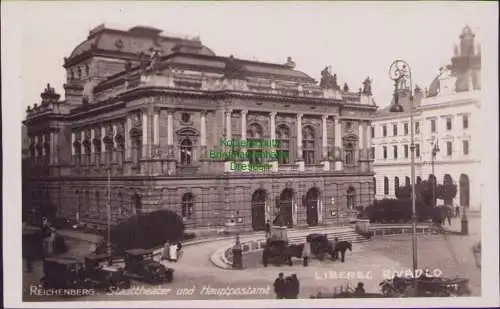 171214 AK REICHENBERG 1931 Stadttheater und Hauptpostamt Liberec