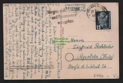 51972 AK Schneeberg m Erzgebirge Künstlerkarte 1954