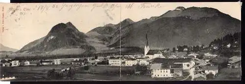 52062 AK Kössen Tirol 2teilige Panorama Klappkarte 1902